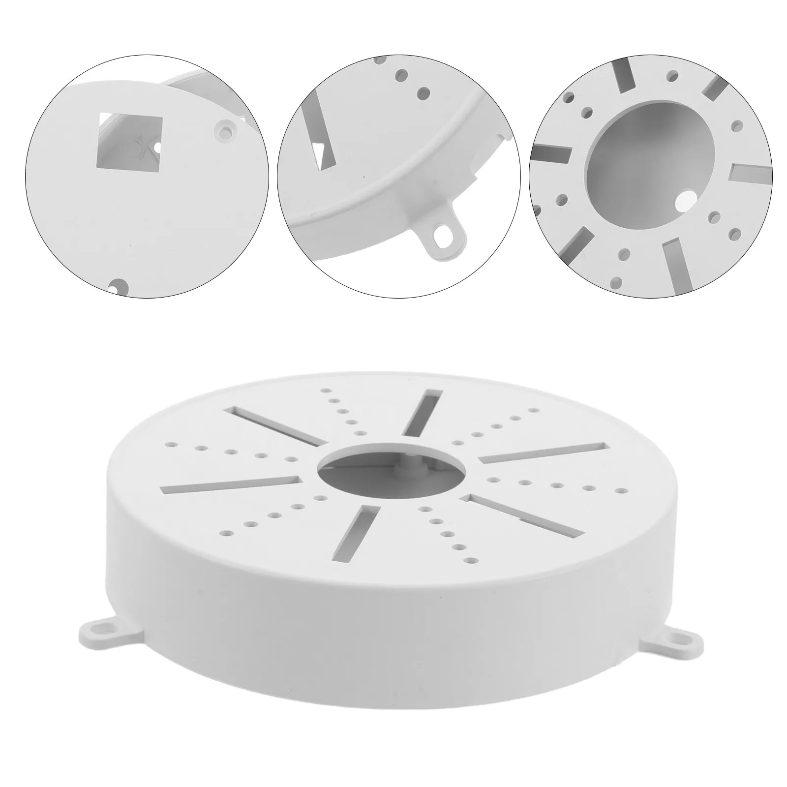 2Pcs Security Camera Junction Box Dome Mount Base Round Design Indoor Outdoor Cctv Cable Concealer Electrical Junction Box
