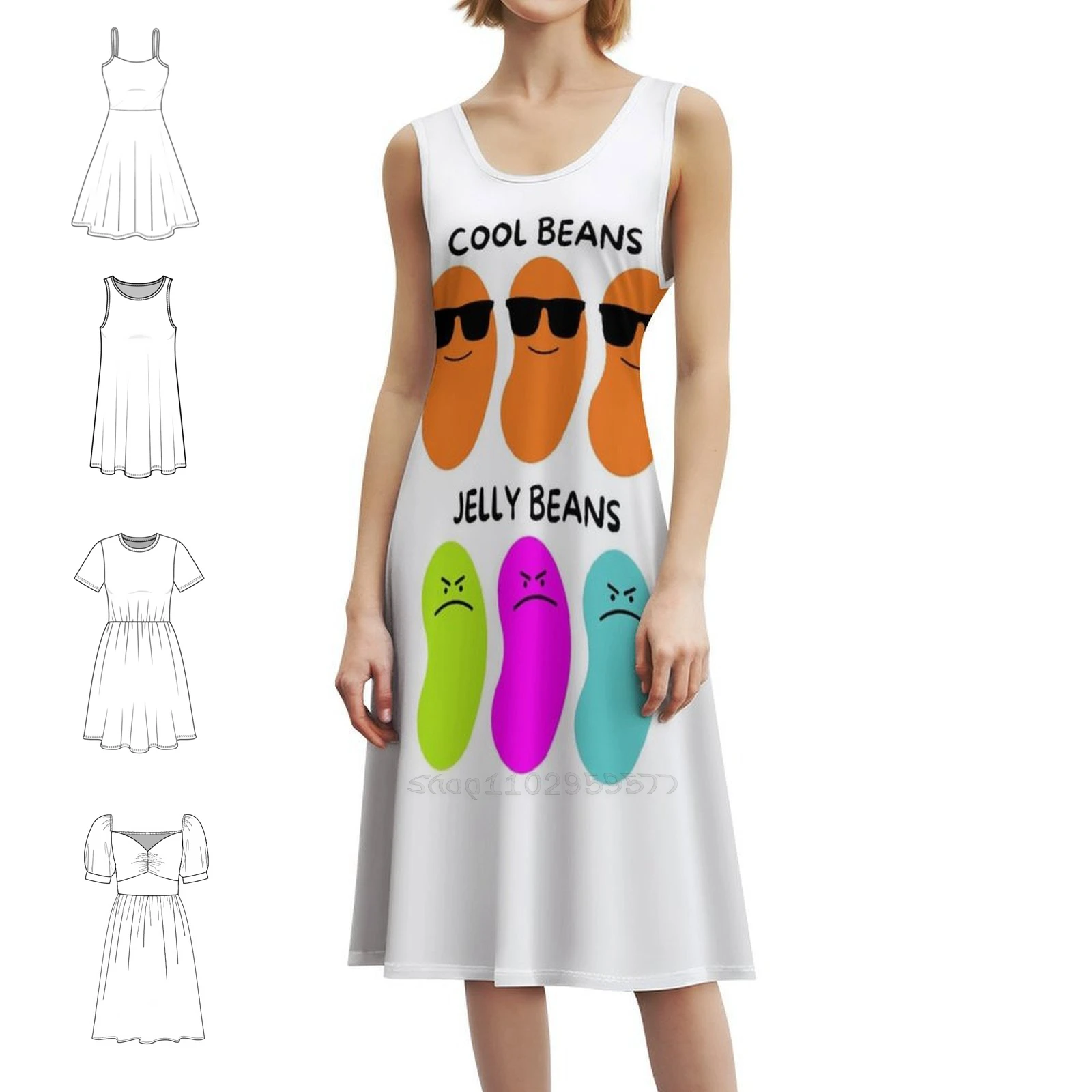 Cool Beans And Jelly Beans Korean Style Dress For Women Elegant Casual Dress For Party Or Daily Wear Cool Beans Jelly Beans