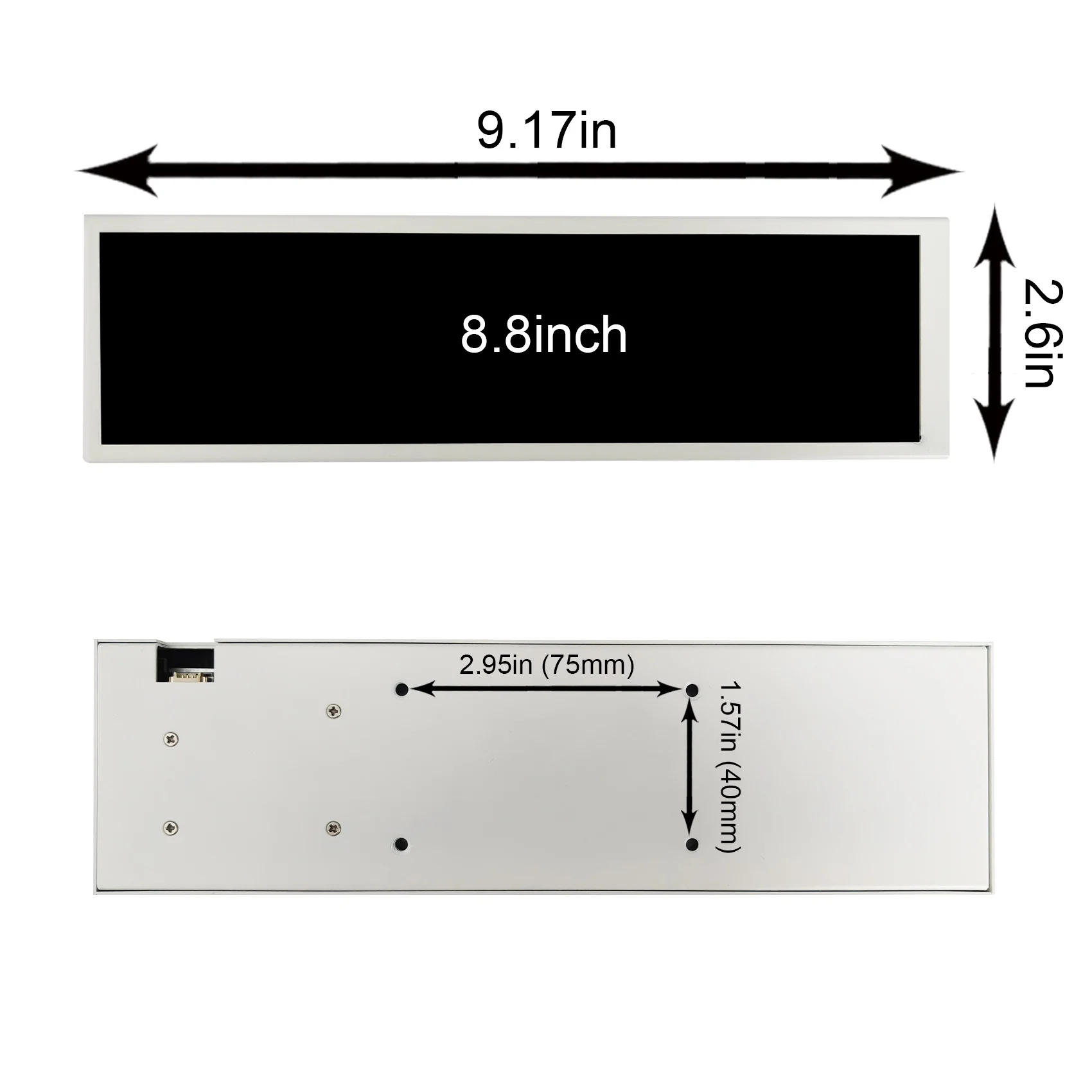 8.8'' 480X1920 Usb/9Pin Usb-C Portable Monitor Ips Lcd Display Screen Monitor, Secondary Extended Diy