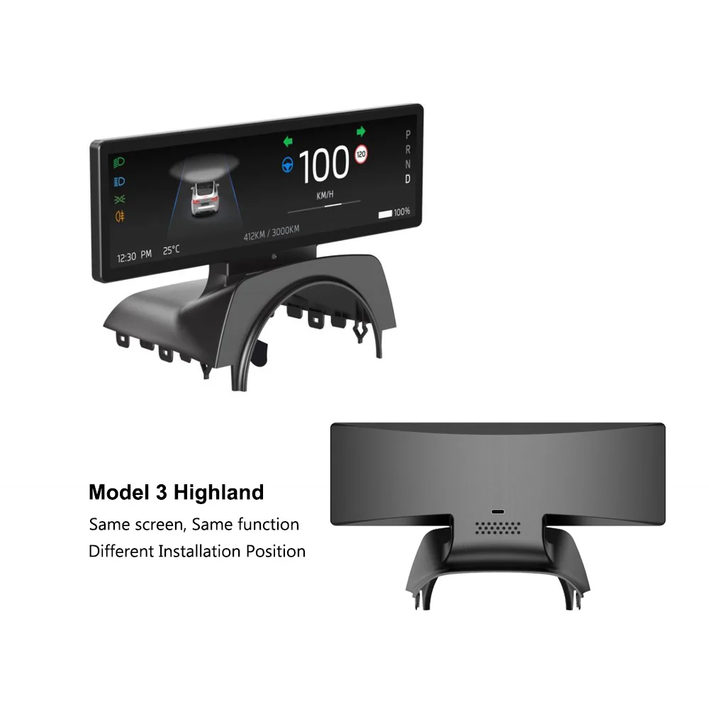 EANOP 8.8 Dashboard Screen Smart HUD For Tesla Model Y 3 Highland assessories Free Air Vent Factory Direct EN88