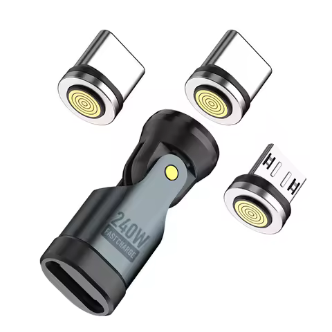 PD 240W Magnetic Adapter for iPhone 17 Pro Samsung Galaxy A06 Sony Xperia 1 VI Lenovo Legion Tab Xiaomi Redmi Note 13 Charging