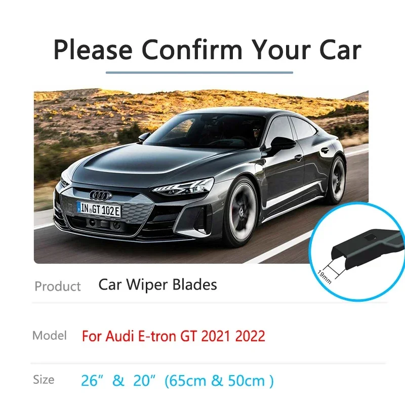 For Audi E-tron GT 2021 2022 Accessories Front Wiper Blades Rubber Windshield Windscreen Auto Window Cutter Cleaning Replacement