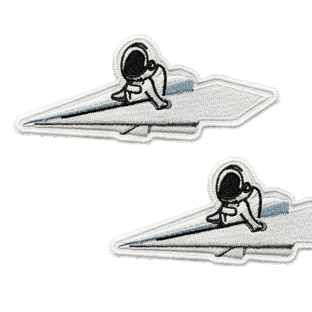 Astronaut on Paper Flyer Embroidery Patches for Ironing Funny Space Cute Patches Alien Nasa UFO for Clothes Catoon DIY