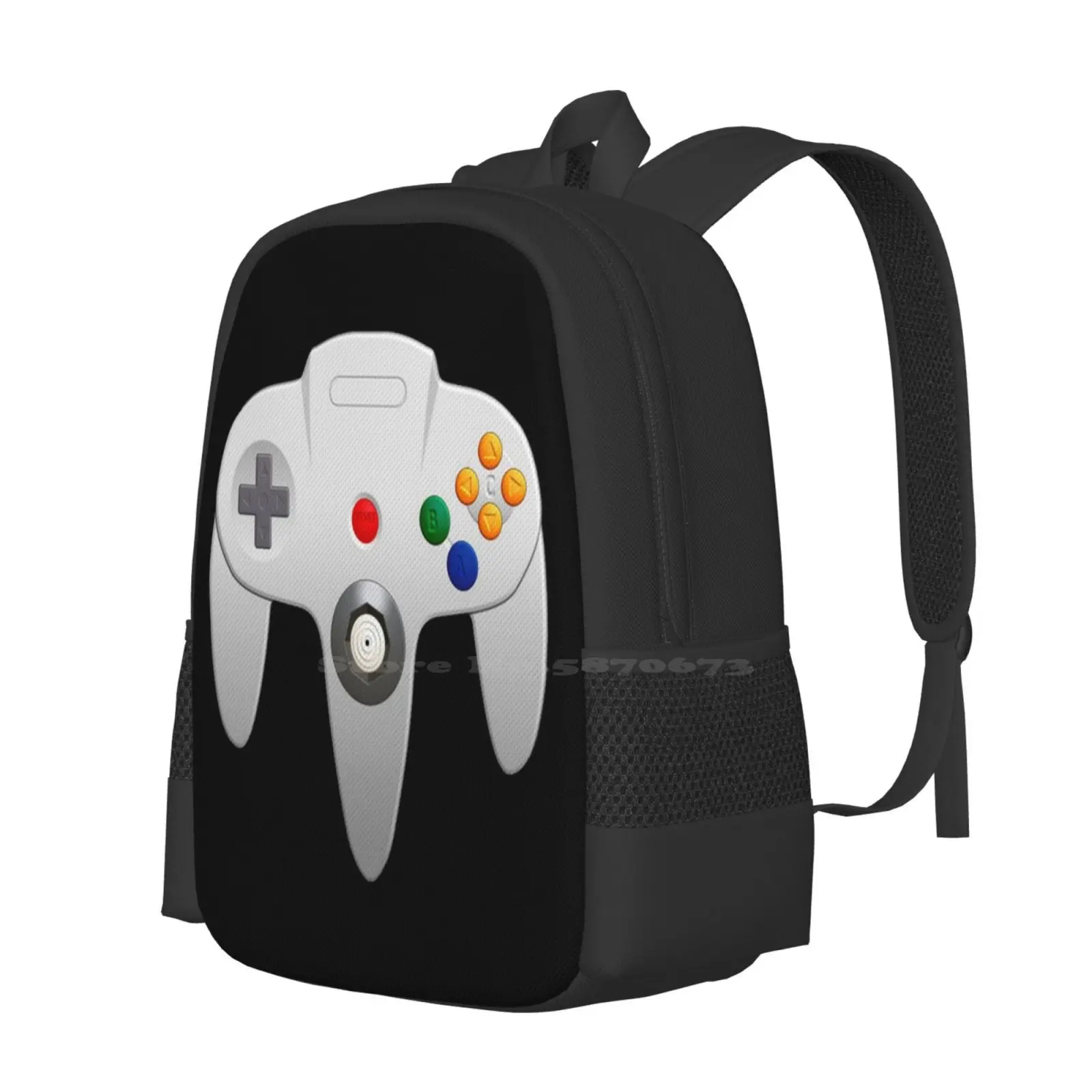 Mochila con bolsa controladora para hombres, mujeres, niñas, adolescentes, N64, Joystick de juego, inicio de pausa