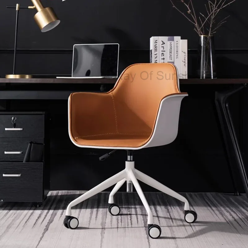 

Leather Ergonomic Office Chair Recliner Bedroom Gameing Designer Kneeling Office Chair Armchair Silla De Oficina Salon Furniture