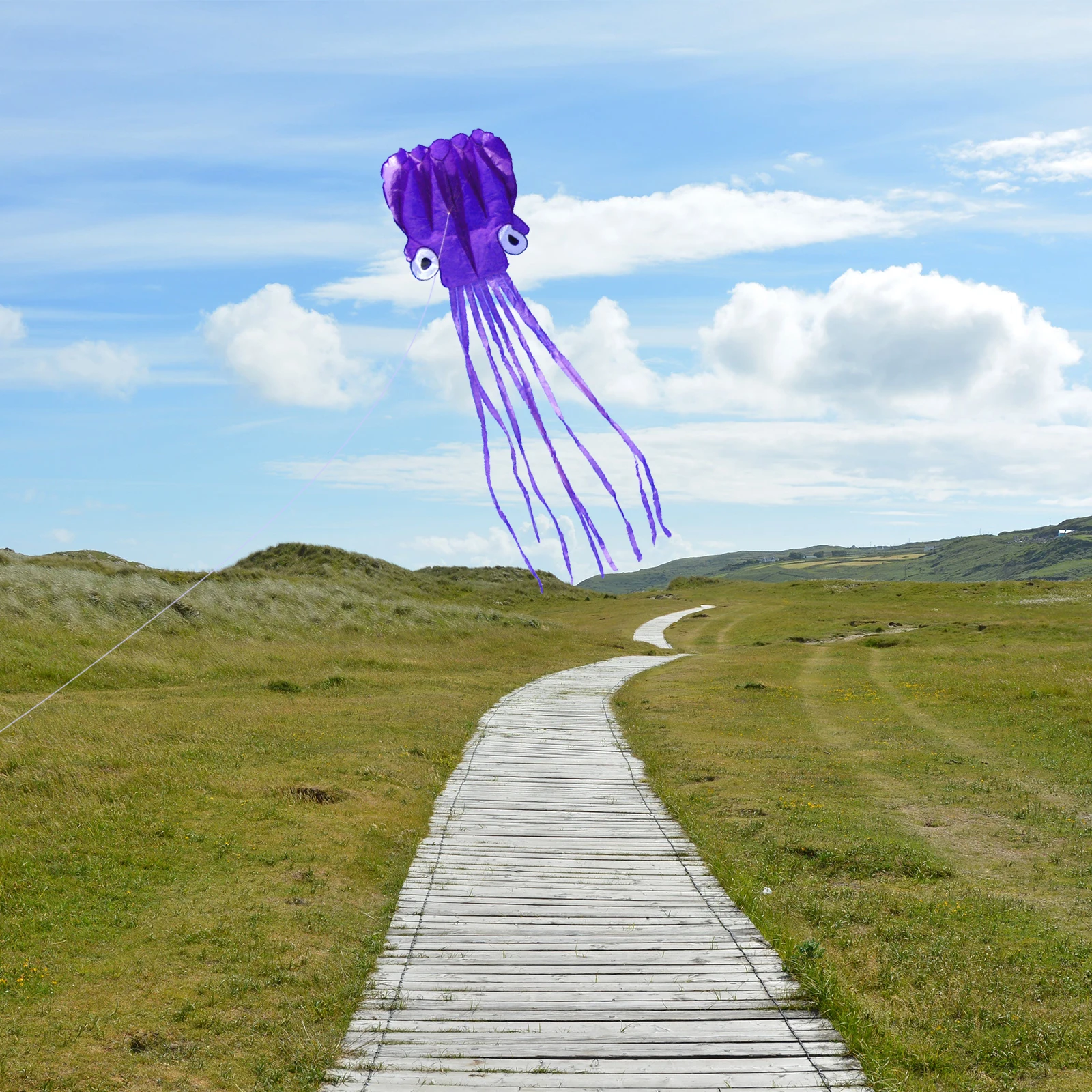 Oktopus-Drachen, fliegende Requisiten für Kinder, Stoff, blau, Kinder, Jumbo, buntes Spielzeug für Kleinkinder