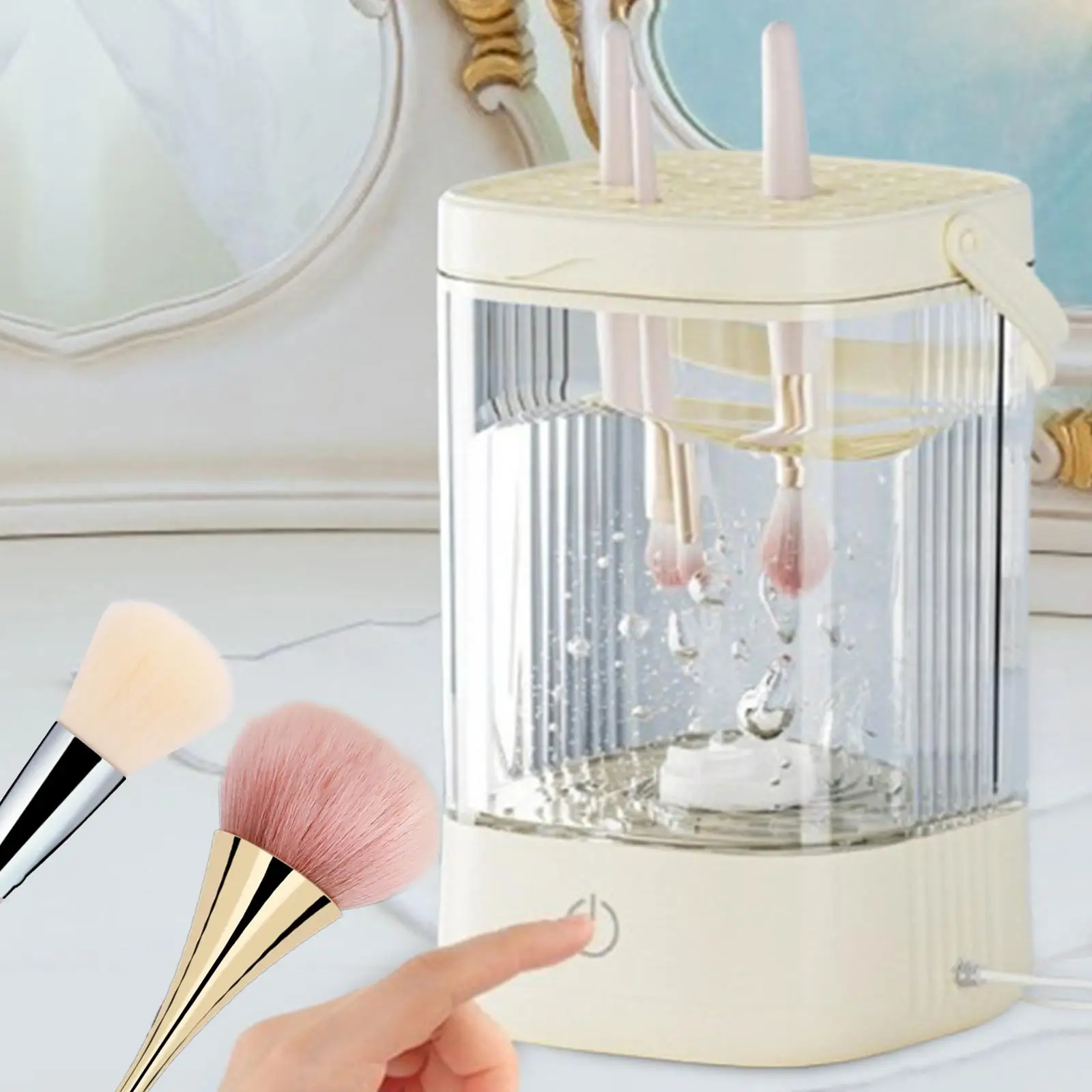 Electric Makeup Brush Cleaner Practical Multipurpose for Home Bathroom Salon