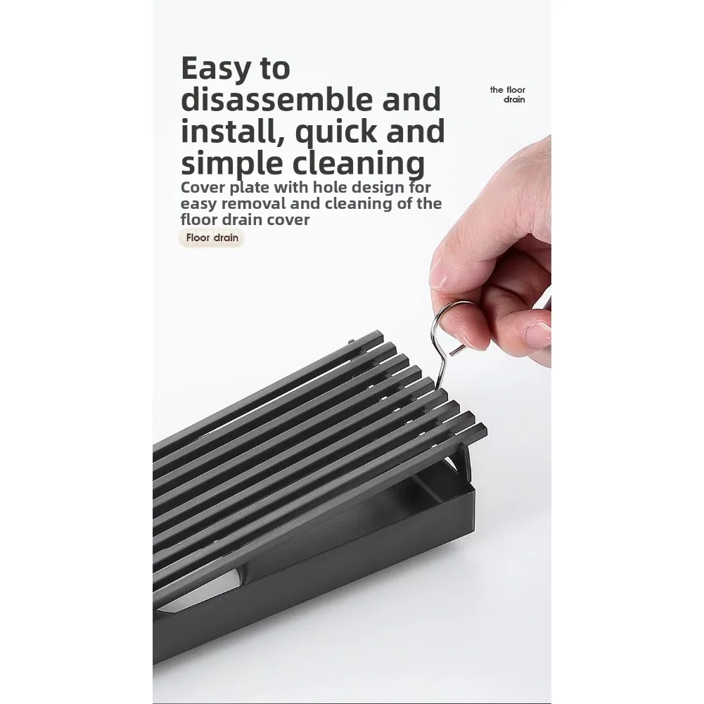 Long Length 304 Stainless Steel Floor Drain for Fast Water Drainage and Prevention of Water Pooling Fits Most Pipe Sizes