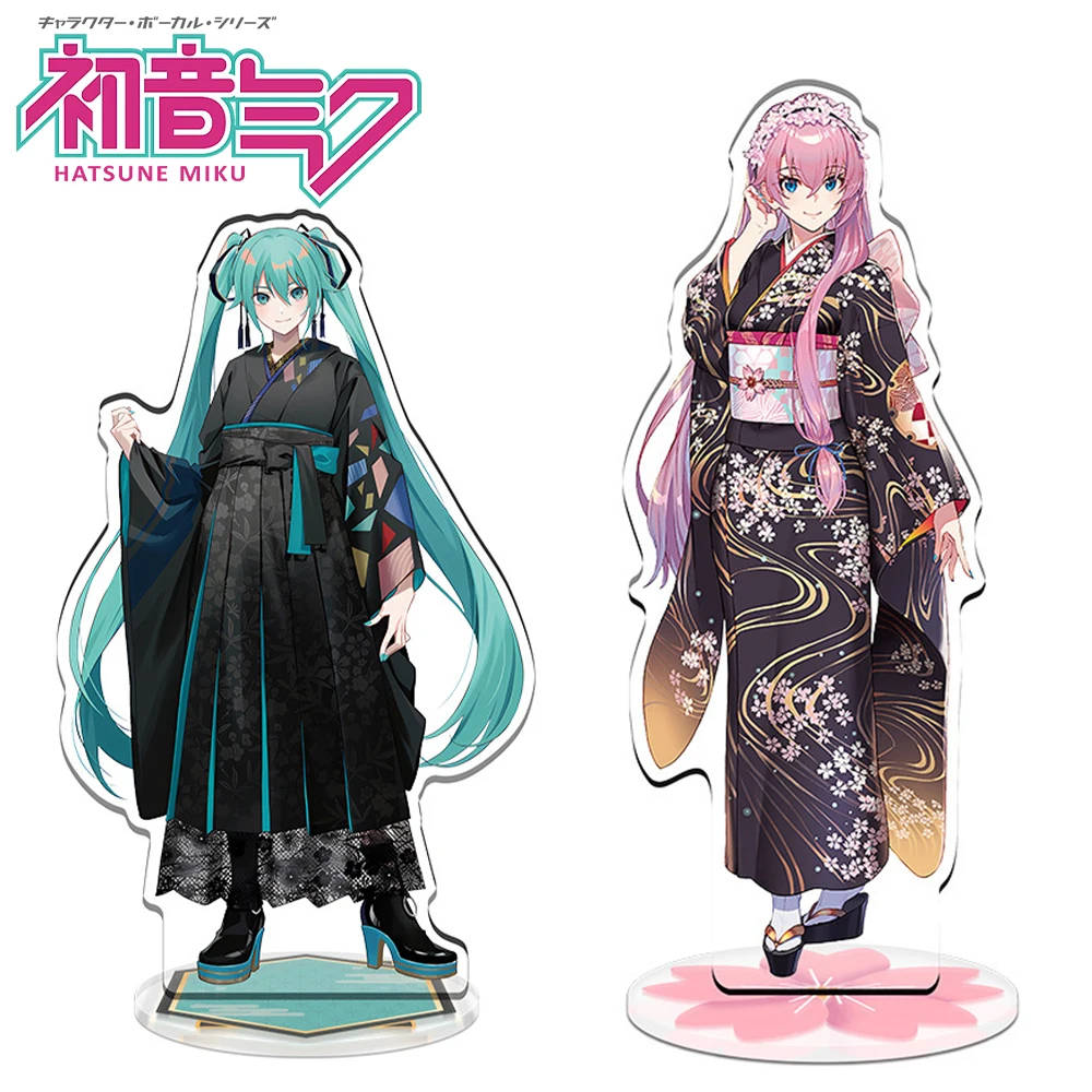 1PCS Hatsune Miku Kagamine Len Stand Model Plate Desk Decor Standing Sign Game Fans Gift Room Desk Decoration 15CM