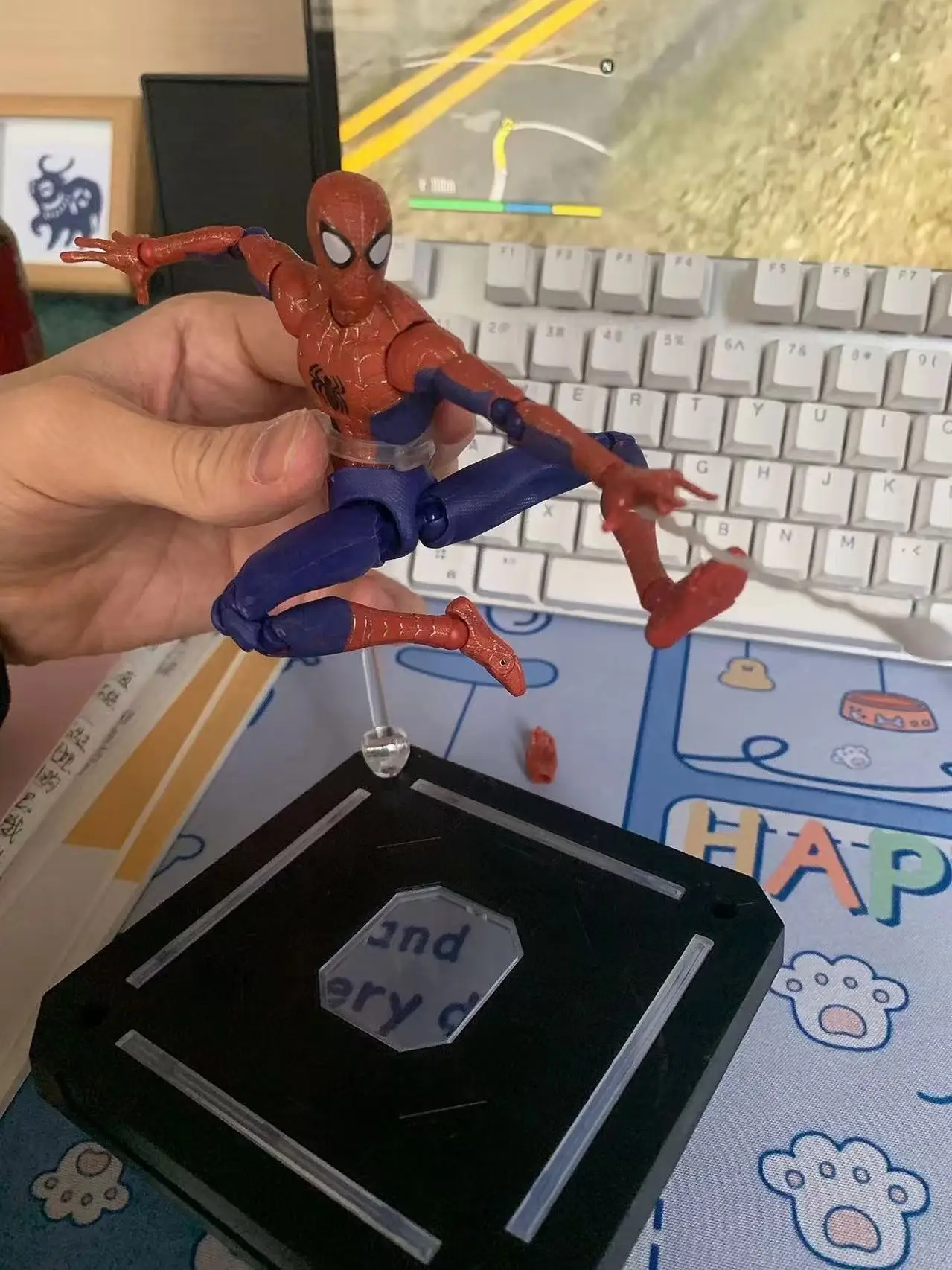 [Funny] Disney Super hero Spider-Man Can change faces Action figure toys statue collection model home decoration kids best gift