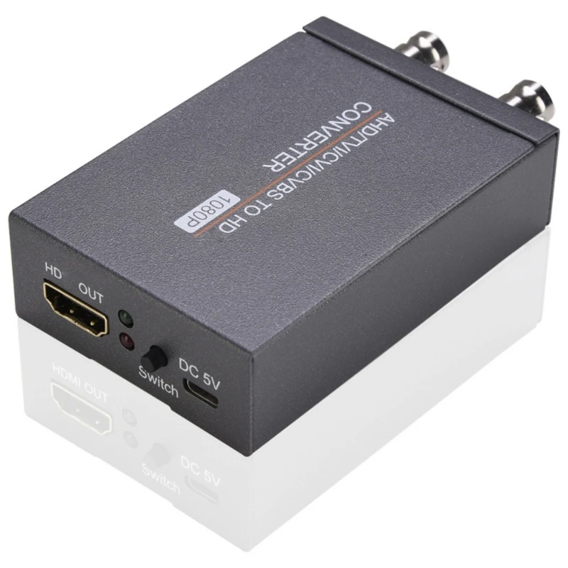 High Resolution BNC to HDMIcompatible Adapter Converts Multiple Video Formats Including AHDs CVIs TVIs CVBS