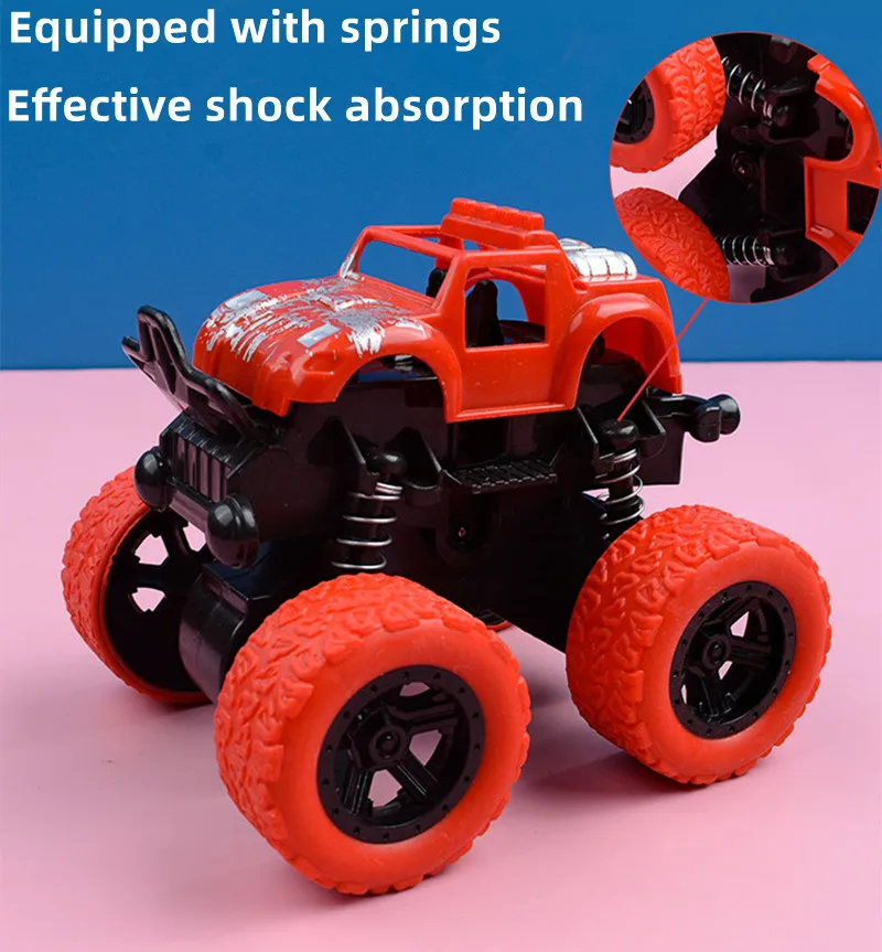 Hot  Car Four-wheel Drive Off-road Vehicle Stunt Dump Cars Double-Side Inertia Car Boy Toys Car Pull Back Kids Interest Gift