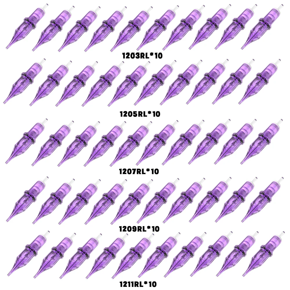 YILONG 20/50 szt. Serii RL RM MIX igła do tatuażu pojedynczy pakiet jednorazowy tatuaż wkładów do dostaw maszynka do tatuażu