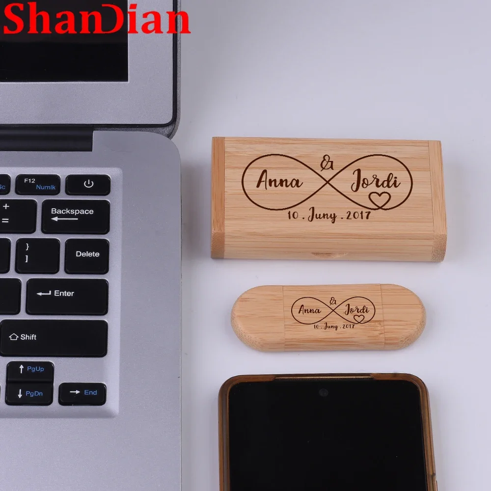 SHANDIAN-Unidade Flash de Madeira, Flash Drive, Bordo, USB 2.0, Disco U de Madeira, Pendrive, Logotipo Personalizado Grátis, Memory Stick, 8GB, 16GB, 32GB, 64GB, novo, OTG