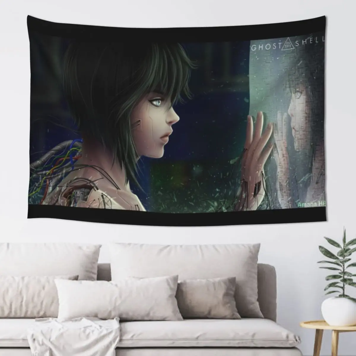 

Ghost in The Shell - Motoko Kusanagi Tapestry Kawaii Room Decor Decor For Bedroom Tapestry