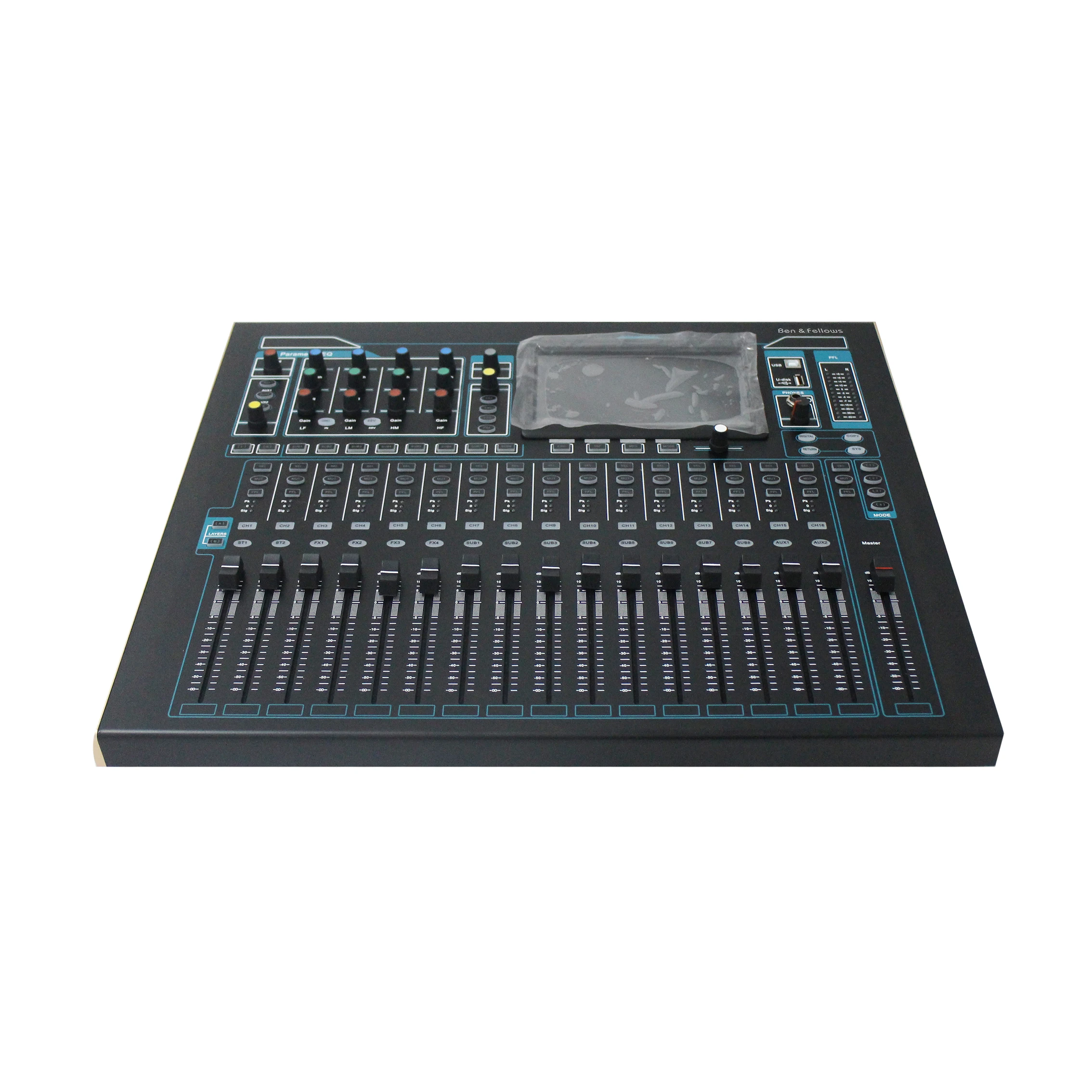 PRO Audio 20CH Digital Mixing Console with Motorized Fade for DJ Live Party