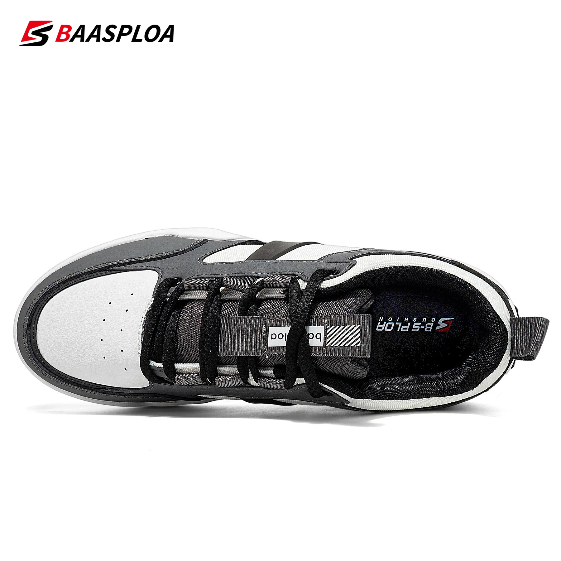 Baasploa 2023, zapatos para caminar de cuero, zapatillas de deporte para hombre, zapatos informales ligeros impermeables para hombre, zapatos cómodos para monopatín