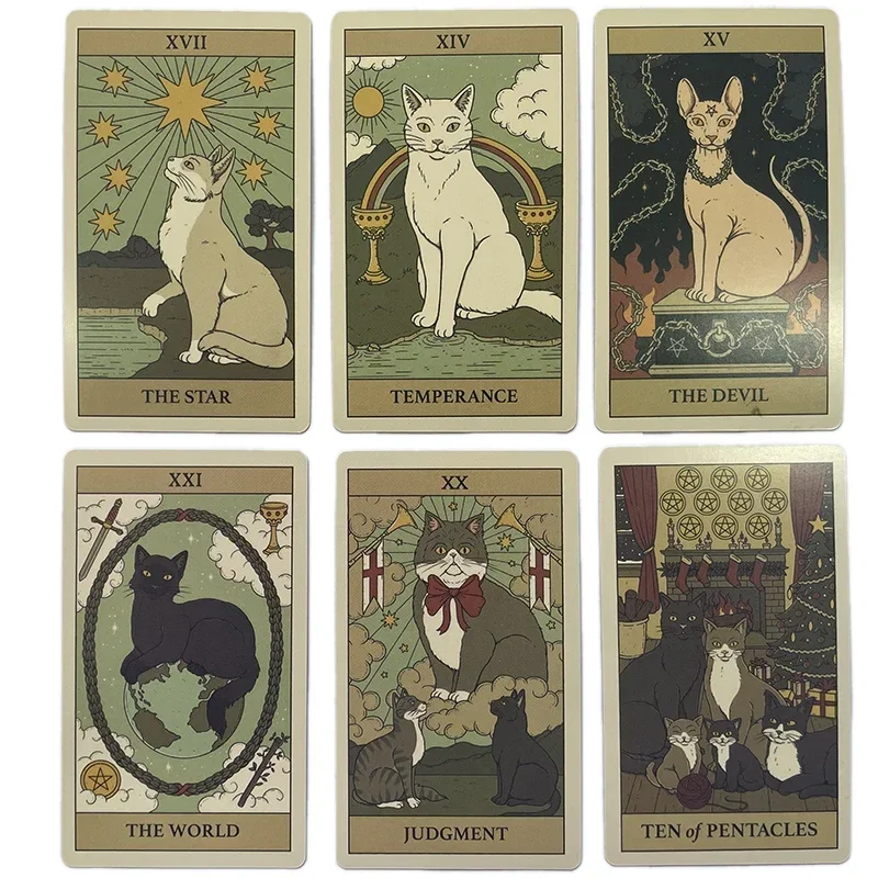 Cats Rule The Earth Tarot Cards Board Game for Divination Personal Use Deck Party Women Girls Card Games Full English Table Game