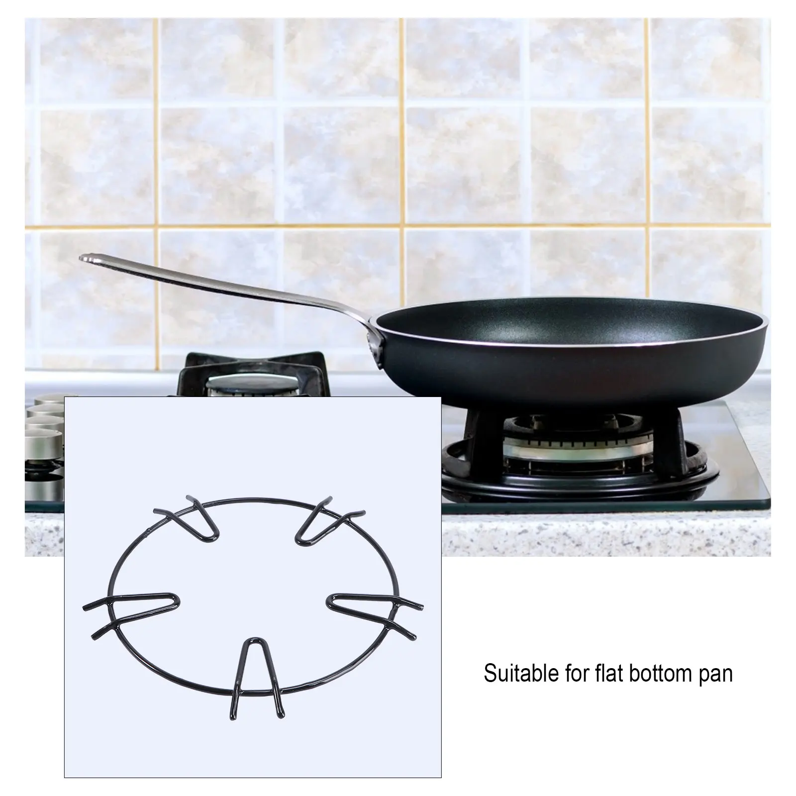 

2 Pcs Anti-slip Frame Gas Cooker Rack Stove Auxiliary for Bracket Enamel Pot Stand