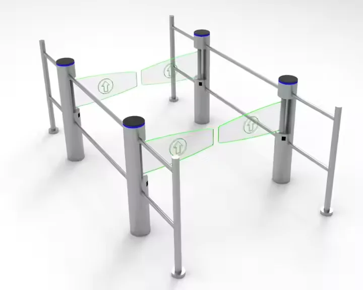 YHXC Newest 304SUS Swing Barrier Gate Pedestrian Access Control Turnstile for Supermarket Store Clinic Entrance Security