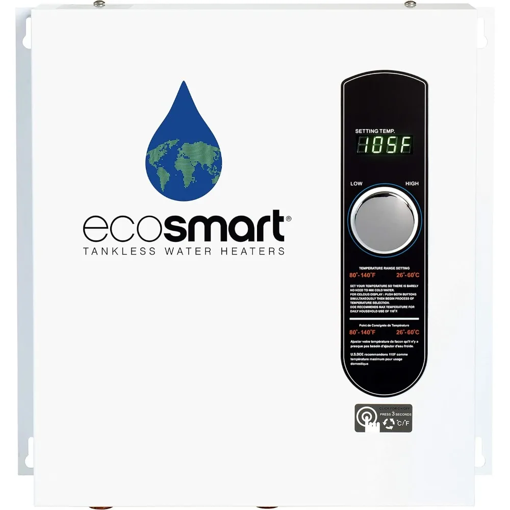 24 24 KW at 240-Volt Electric Tankless Water Heater with Patented Self Modulating Technology, 17 x 17 x 3.5