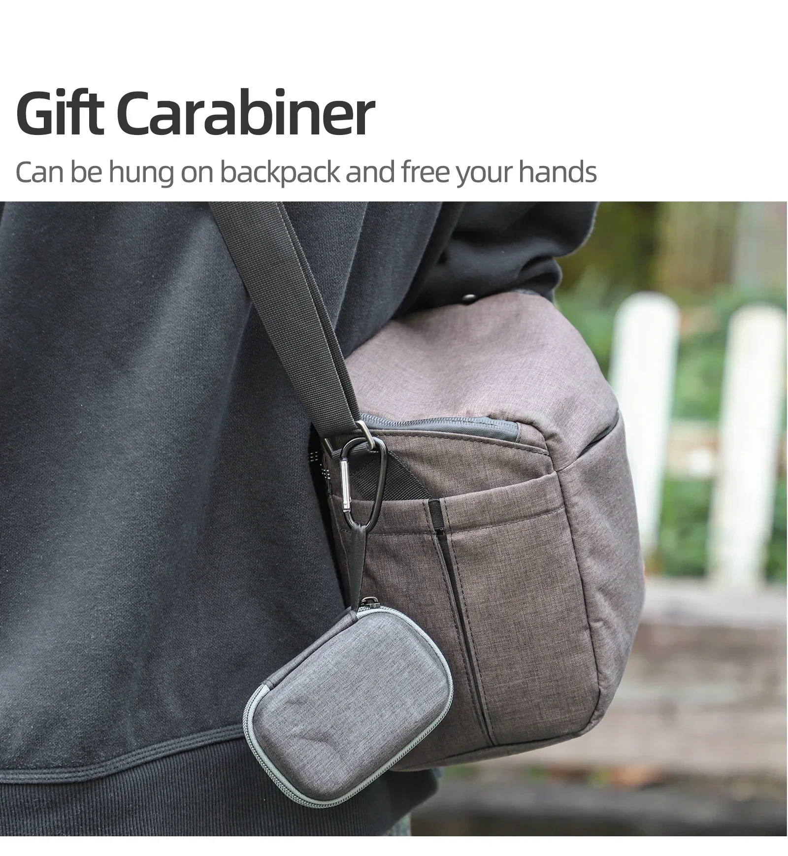 حقيبة حمل لـ Insta360 GO Ultra، حقيبة تخزين صغيرة، مجموعة قياسية، صندوق حماية مضاد للسقوط مع ملحقات كاميرا حلقة تسلق #4