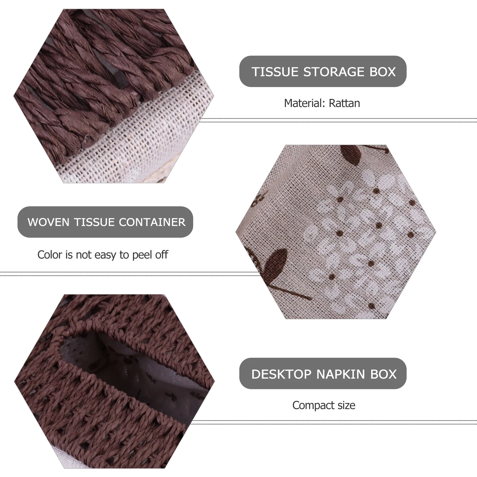 

Woven Tissue Container Handmade Grass Woven Box for Tissues Compact Size Easy Access Storage for Home Bedroom Living Room