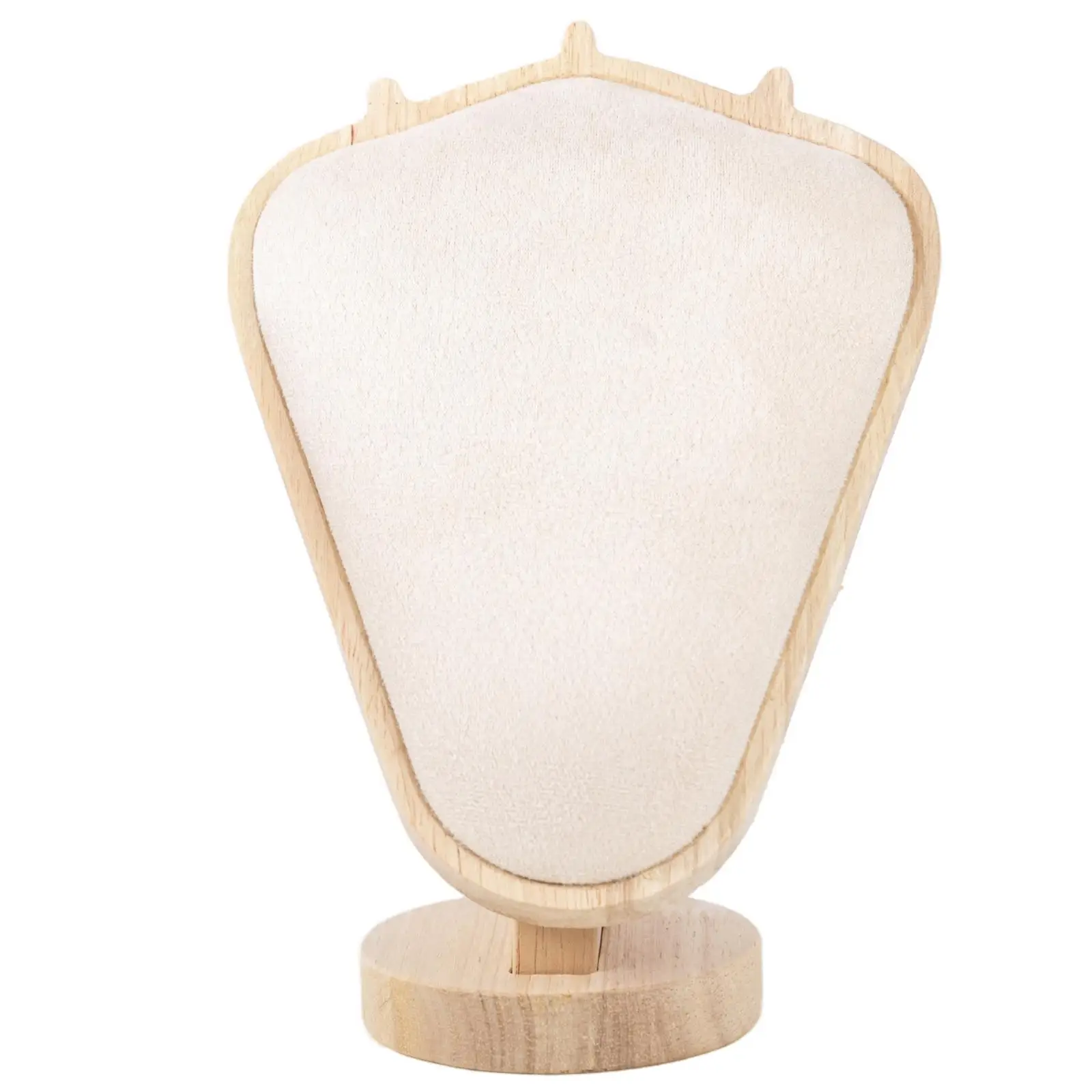 Jewelry Display Bust Wood Frame Flannel Necklace Stand for Shop Window Organizer Portable Lightweight Counter Top - view 3