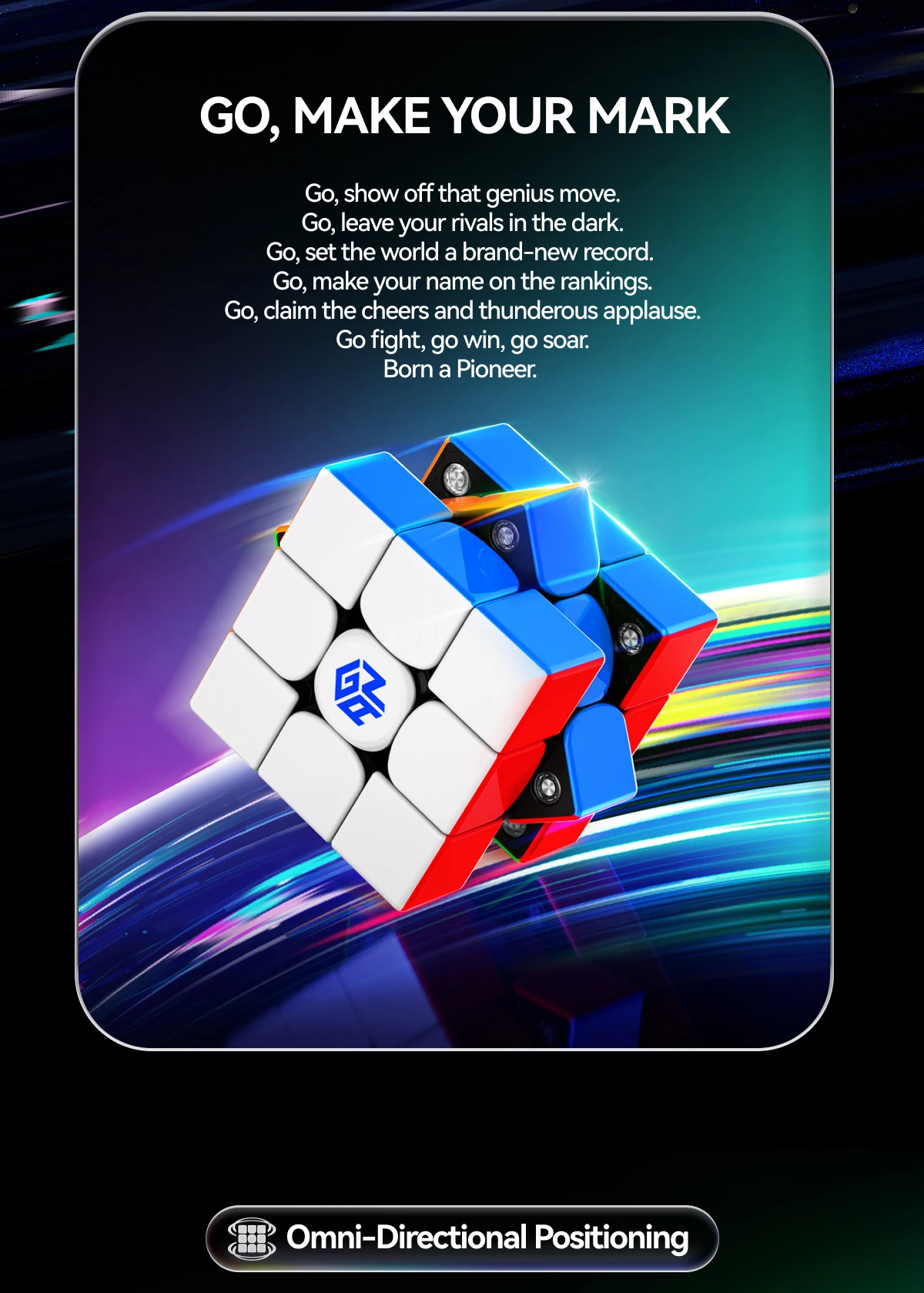 [Picube] GAN V100 Maglev UV Stickerless Magnetic 3x3x3 Speed Cube 3x3 Professional Ganv100 Magic Cube Puzzle Toys