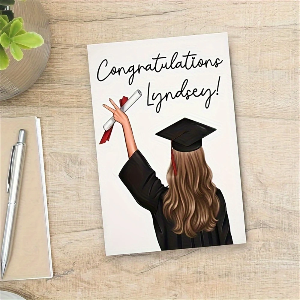 1pc Graduation 2024 Card Graduation Card Greeting Card Congrats Congratulations Grad Class of 2024 2025 Card，with envelope