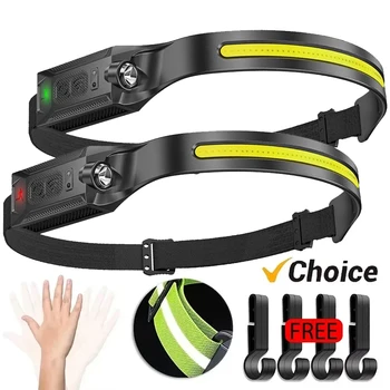LED HeadlampRechargeable 3-modes Lighting Headlight Flashlight Built in Battery Running Li