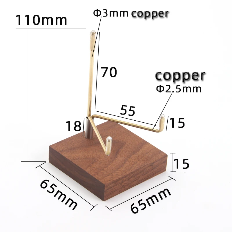 6.5*6.5 wood crystal display wooden frame stand shelf for minerals Gemstone display