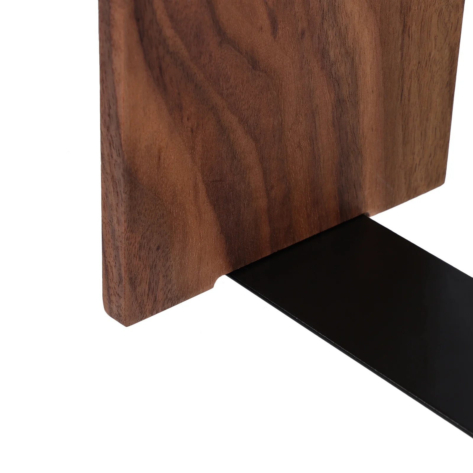 منظم كتب عمودي بقاعدة معدنية شديدة التحمل من خشب الزان لمكتب المكتب والفصول الدراسية وحامل كتب على الطراز الحديث