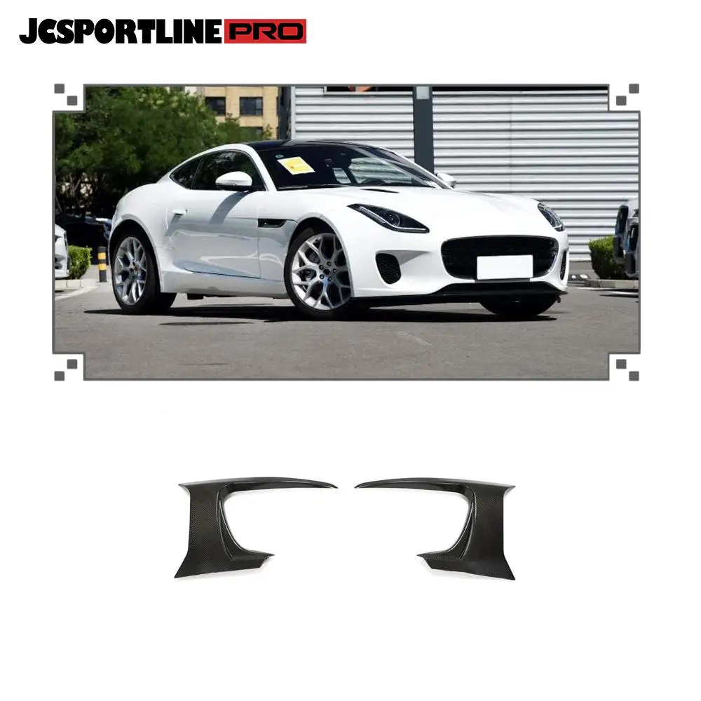 Dry Carbon Fiber F-Type Front Bumper Trim Scoop for Jaguar F-Type X152 Base Coupe Convertible 2-Door 2018-2019