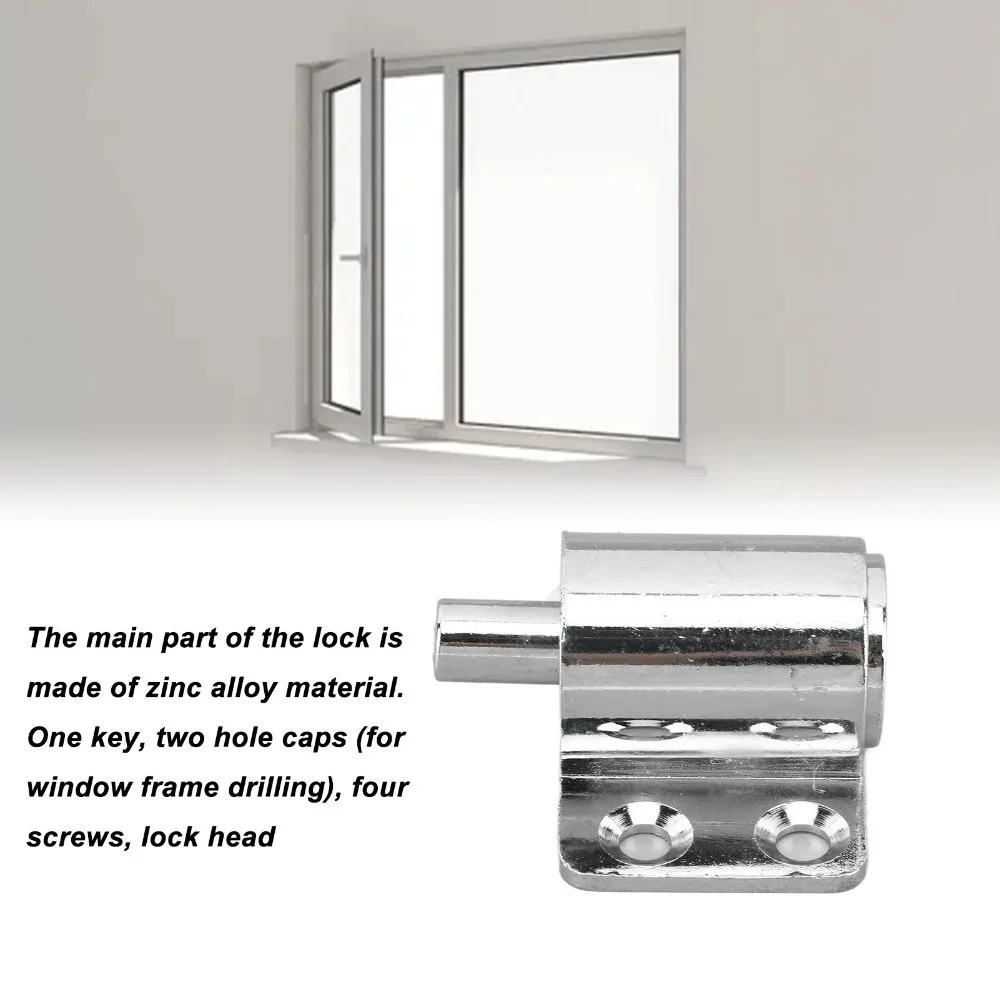 Security Zinc Alloy Sliding Window Lock Baffle Free Durable Window Limit Lock Home Security Lock Home Safety