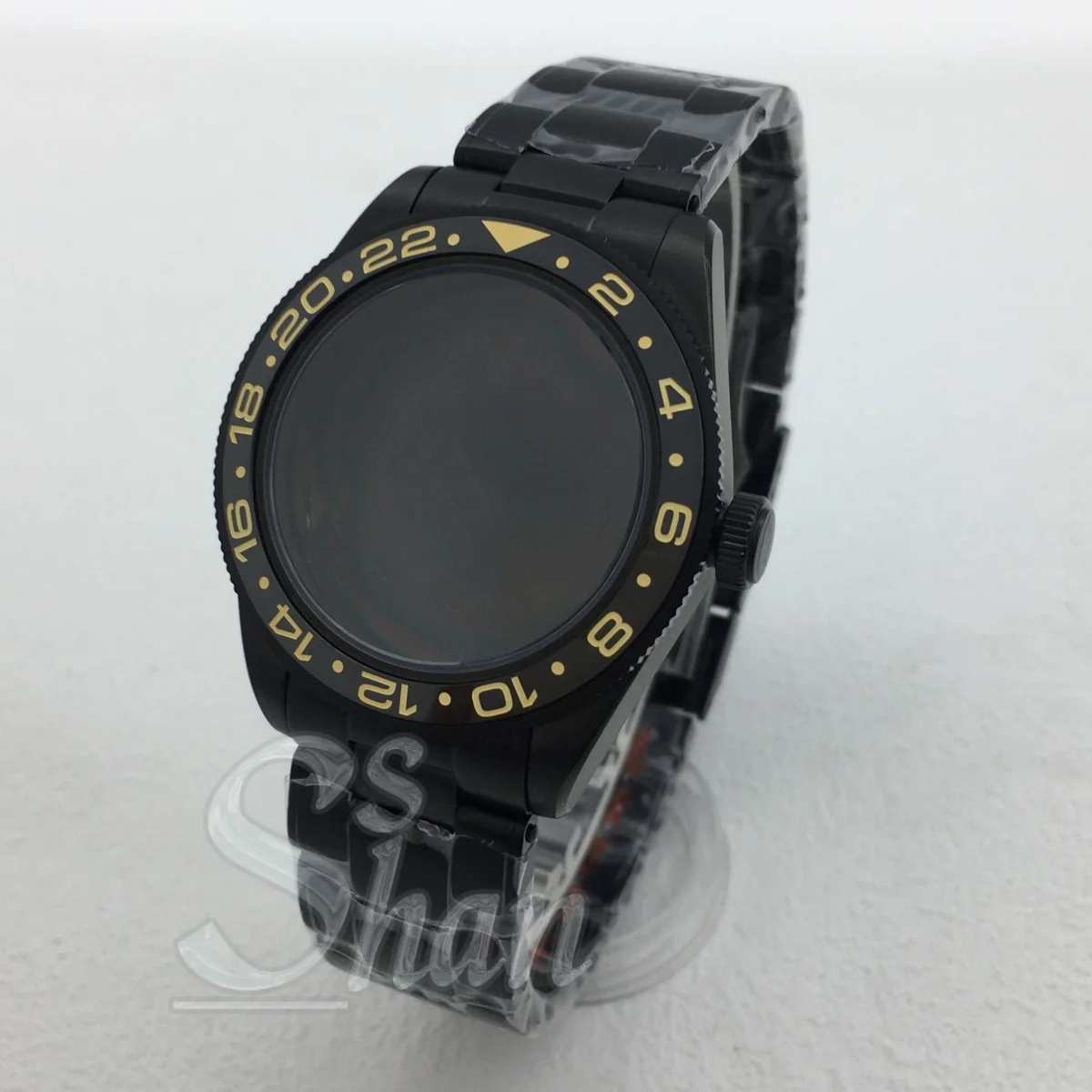 Черный корпус диаметром 39 мм, сапфировое стекло и безель подходит для браслета из нержавеющей стали с механизмом NH34 NH35 NH36 ETA2824 PT5000.