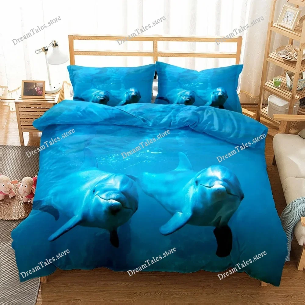 3d Bedding Set Sunset Gaming Dolphins Single Twin Double Queen King Cal King Size Bed Linen Set Home Textileextile Luxury Gift