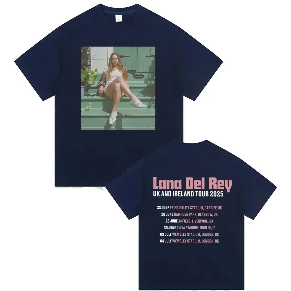 Lana Del Rey 2026 UK & Ireland Tour T-Shirt, Unisex Hip Hop Fashion Short Sleeve Tee, Summer Trendy Streetwear for Men and Women