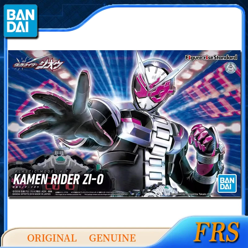 Bandai-Figuras de Ação Genuínas Anime para Crianças, Modelo de Montagem Ornamentos, Brinquedos de Montagem Originais, Padrão KAMEN RIDER ZI-0, Presente