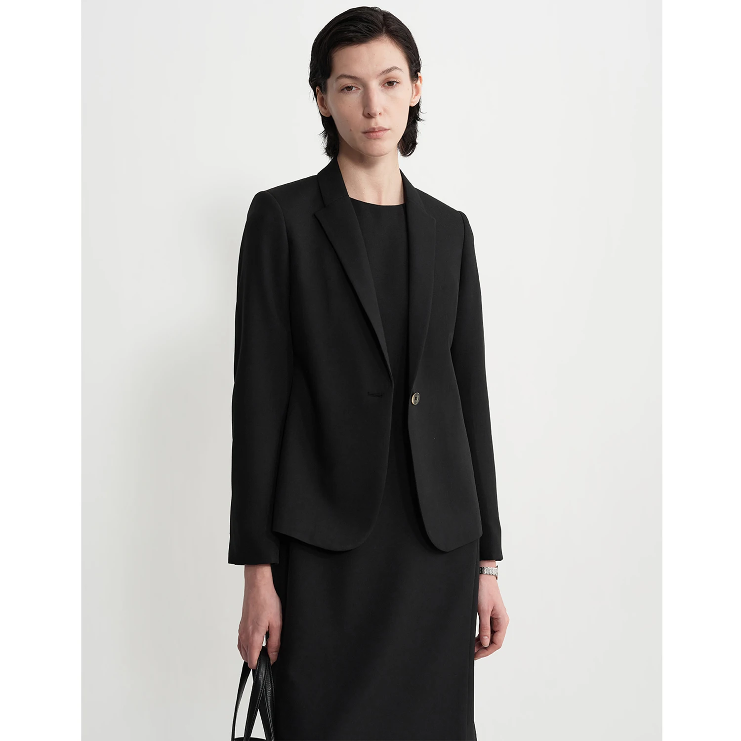 

Allingentle черный костюм с юбкой, женский комплект из 2 предметов, модный женский комплект с юбкой для офиса, элегантные наряды на заказ