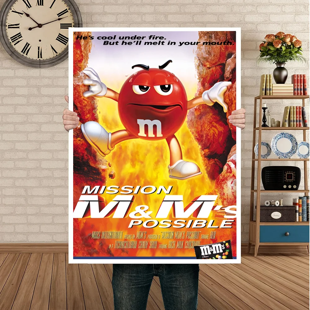 Candy M-MS C-Chocolate M&M\'S Anime Posters Sticky Whitepaper Prints Posters Artwork Kawaii Room Decor