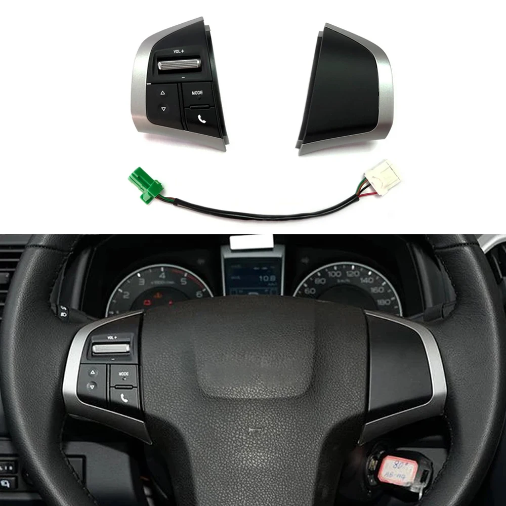 Car Audio Volume Switch Multifunction Steering Wheel Media Phone Button accessories For Isuzu D-Max DMAX dmax 2015 2016 2018