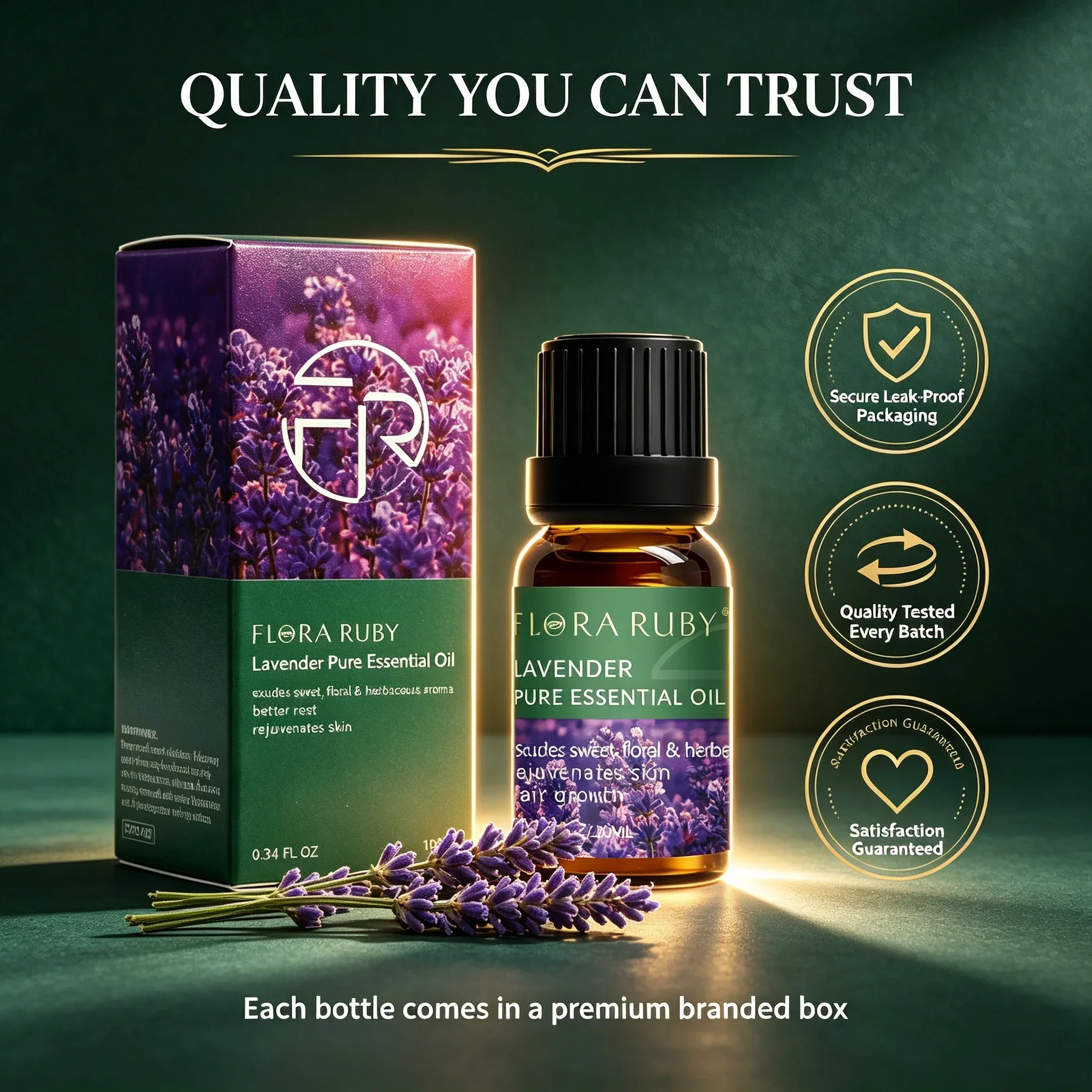 Flora Ruby Aromatherapy Essential Oils - 20 Oils for Diffusers, Home Care, Candle Making, Fragrances, Humidifiers and Gifts 10ml