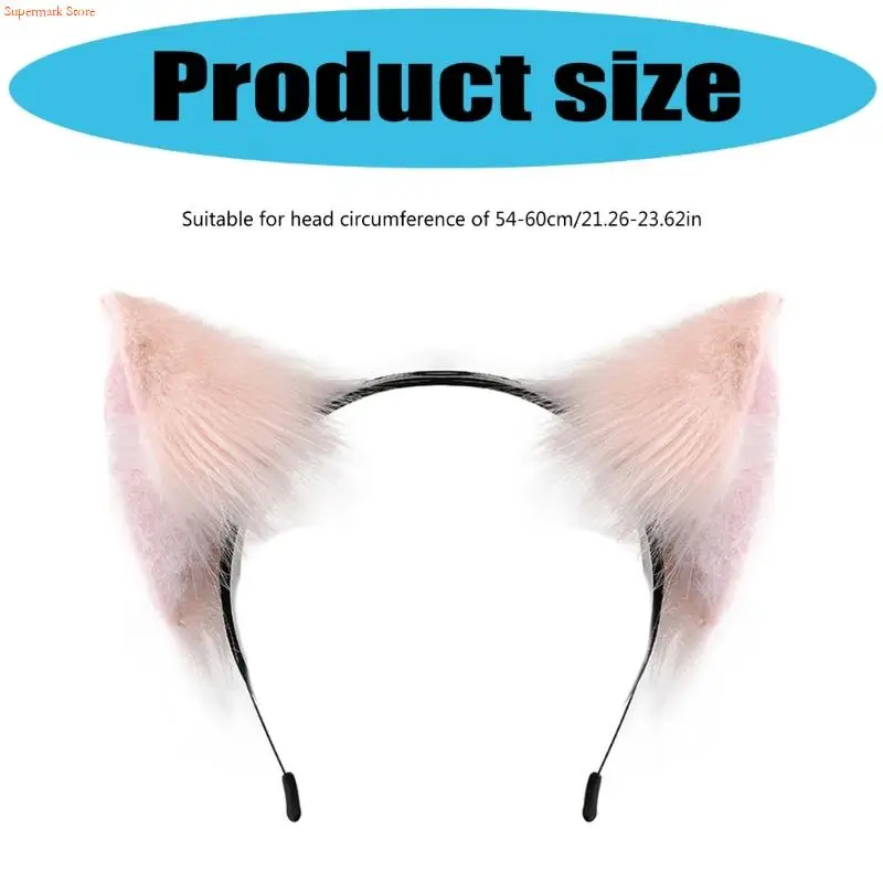 Q5WE Accessorio per le teste delle orecchie del lupo anime leggere Halloween Costume Prop