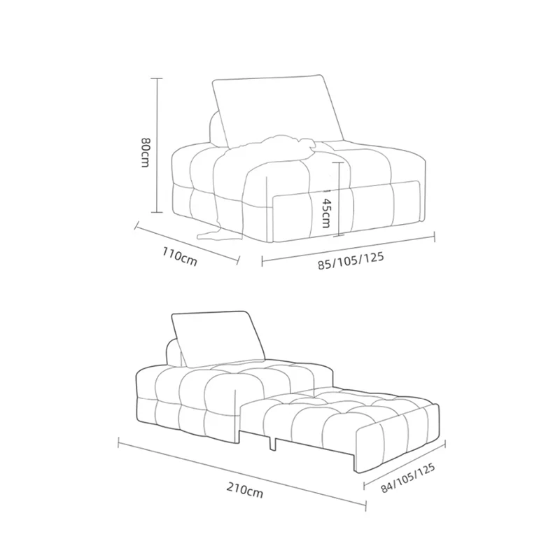 Luxo elegante sala de estar sofás design francês na moda moderno sofá cama multifuncional confortável canapé iluminado móveis do quarto