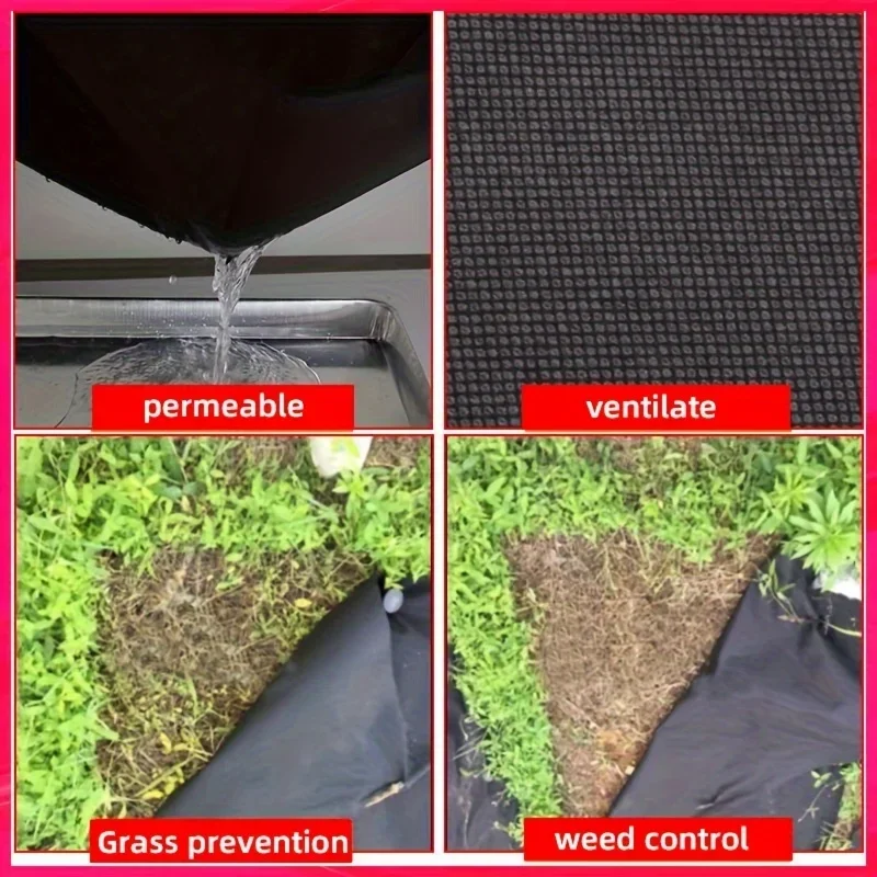 10 Stück wiederverwendbare Unkrautbekämpfungs- und Feuchtigkeitsabdeckungen für Bäume – biologisch abbaubare Vlies-Baummatte und Graslandfolie aus Kunststoff – Detail 5