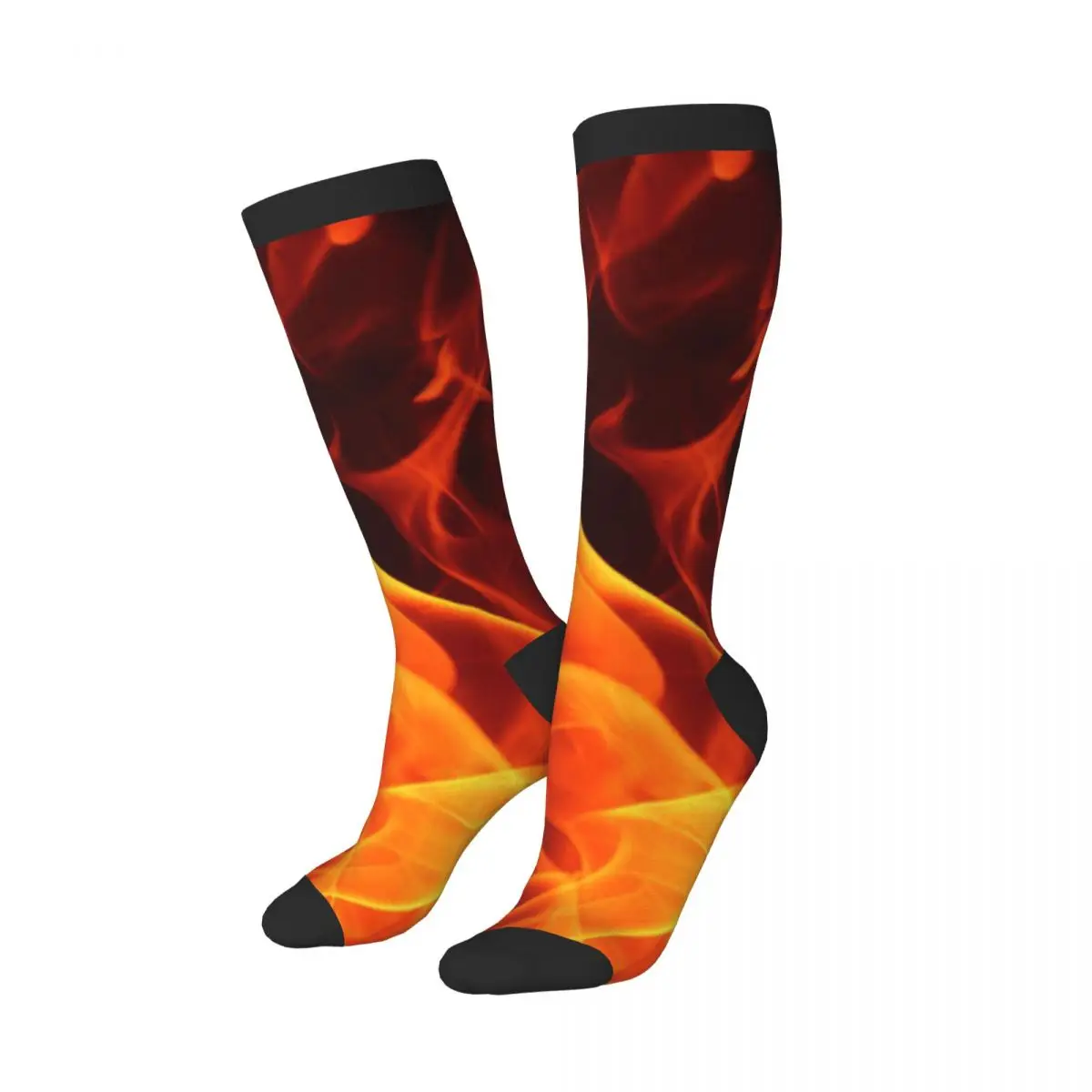 Stockings Funny Autumn Casual Warm Socks Beauty And Power Fire Soft Winter Knee High Socks