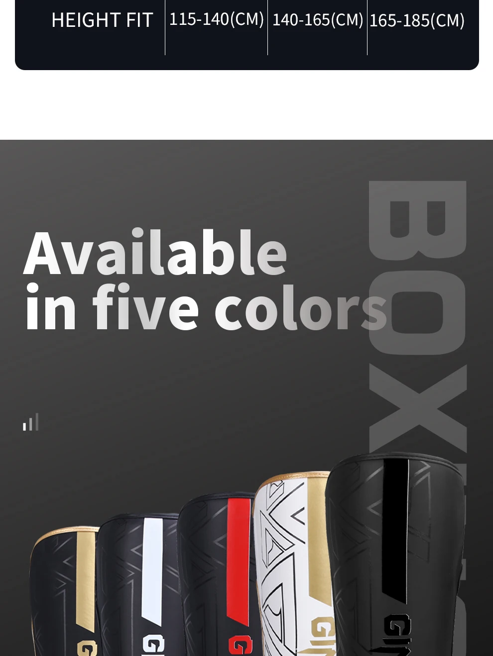 GINGPAI 1 Paar Boxen-Schienbeinschoner MMA Knöchelstütze Männer Frauen Kickboxen Ausrüstung Karate Protektoren Sanda Muay Thai Leggings – Detail 5