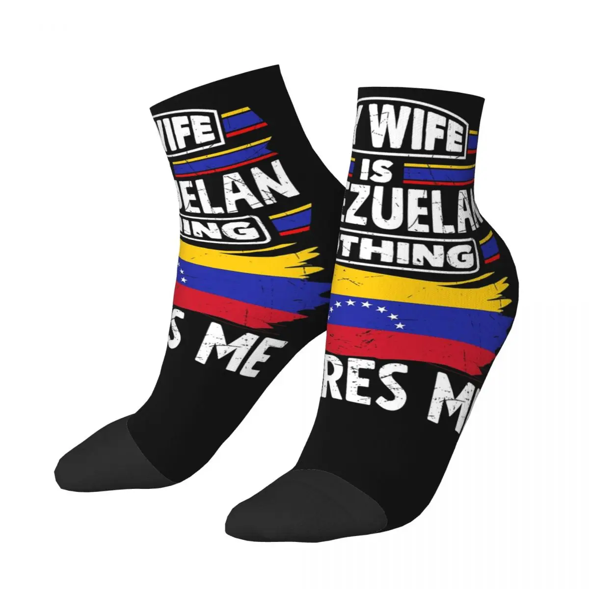 Venezuela Venezuelan Venezuela Flag My Wife Is Venezuelan Socks Harajuku Stockings All Season Socks Accessories for Unisex Gifts