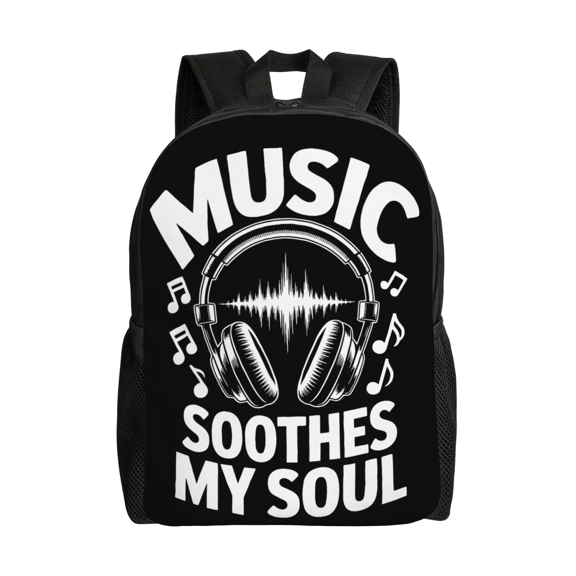 Music Soothes My Soul  Backpack  Sport Backpacks Male Design Durable High School Bags Cool Rucksack